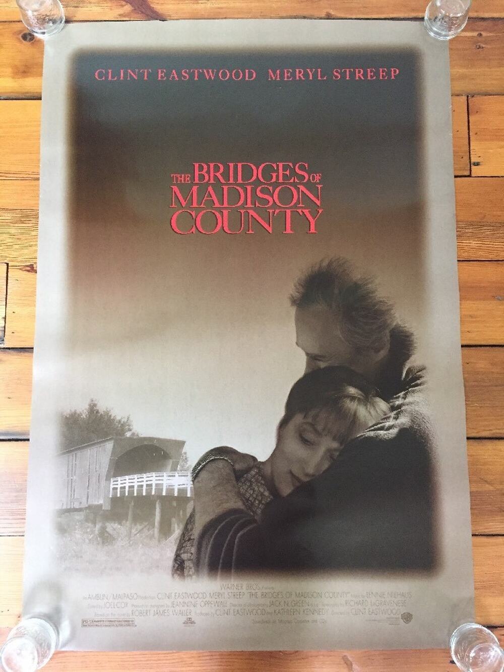 Original 1995 Bridges Of Madison County Clint Eastwood Meryl Streep Movie Poster